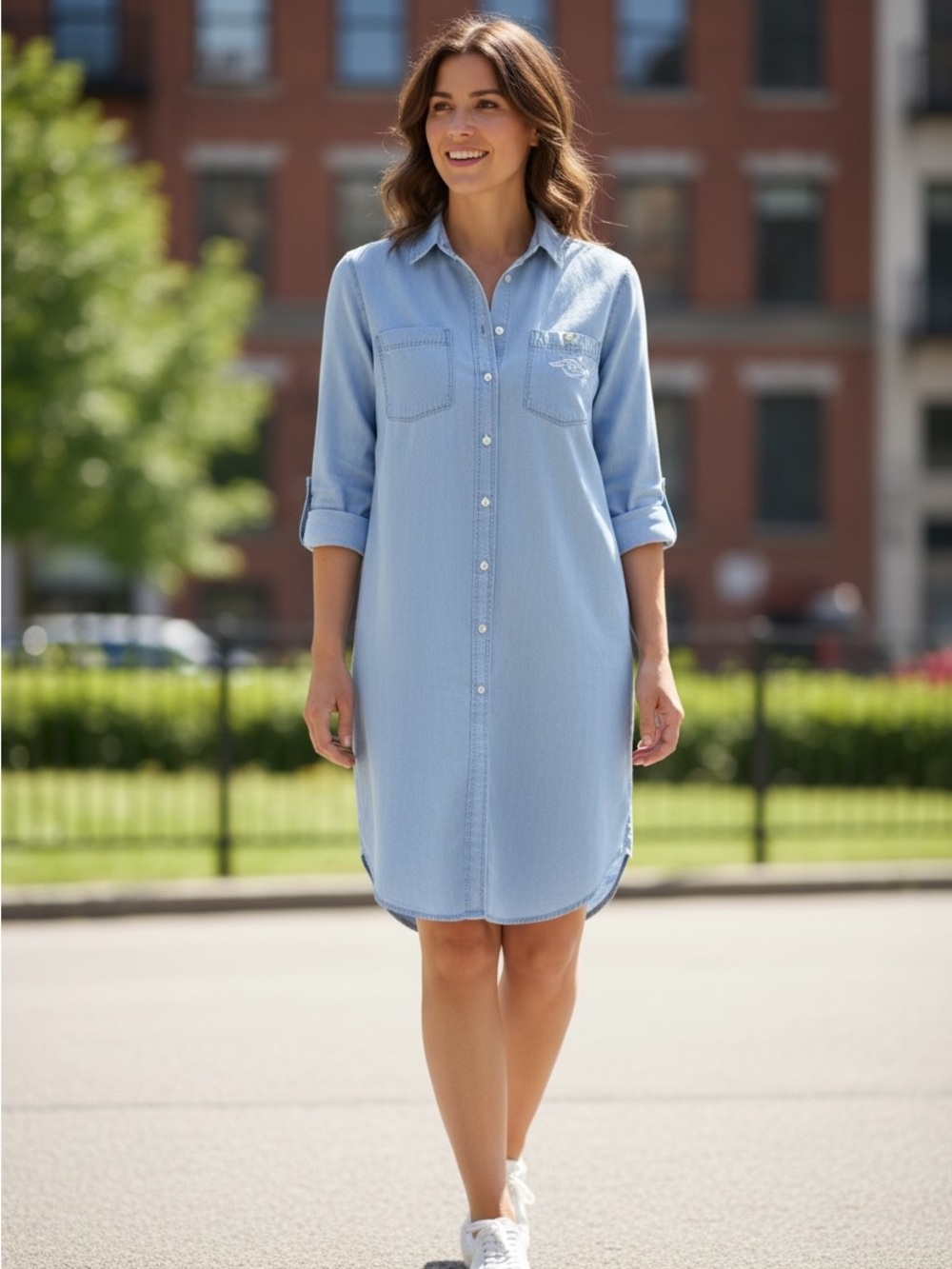 Lauren Jeans Co. Denim Button Down Dress